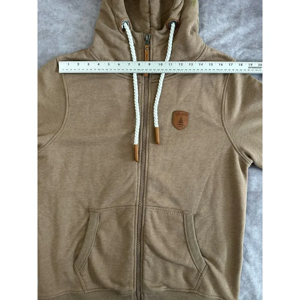 Naketano Women's Full-Zip Hoodie Sweatshirt Walk On The Wild Side M Brown - Picture 8 of 12
